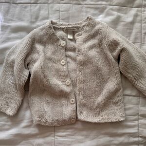 Pottery Barn Kids Cream Button-Up Sweater